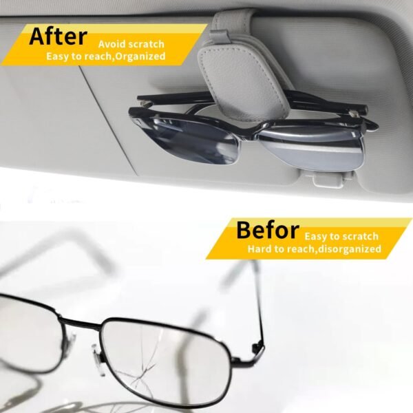 2 Packs Sunglasses Holders for Car Visor - Image 6